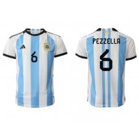 Fotbalové Dres Argentina German Pezzella #6 Domácí MS 2022 Krátký Rukáv